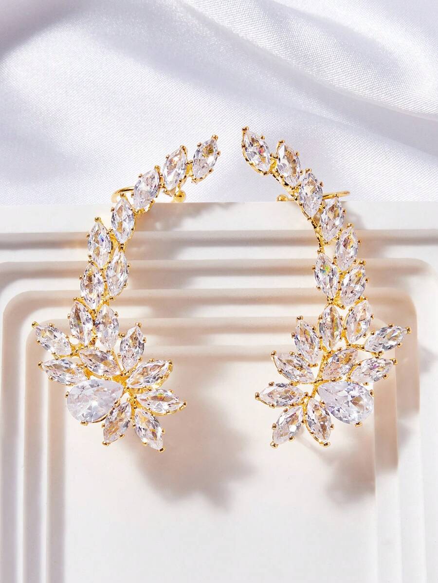 Brincos Strass Elegância Suprema