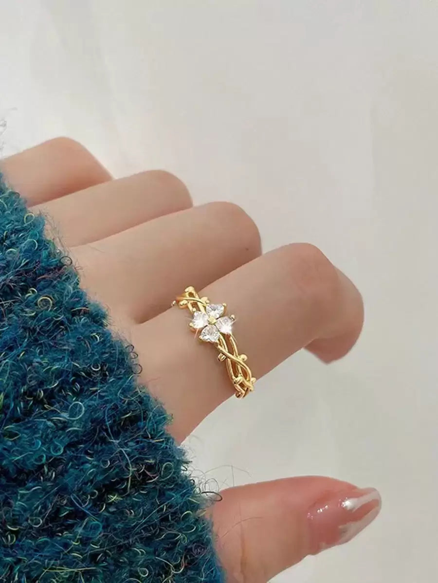 Anel Fortuna Zircônia Luxo