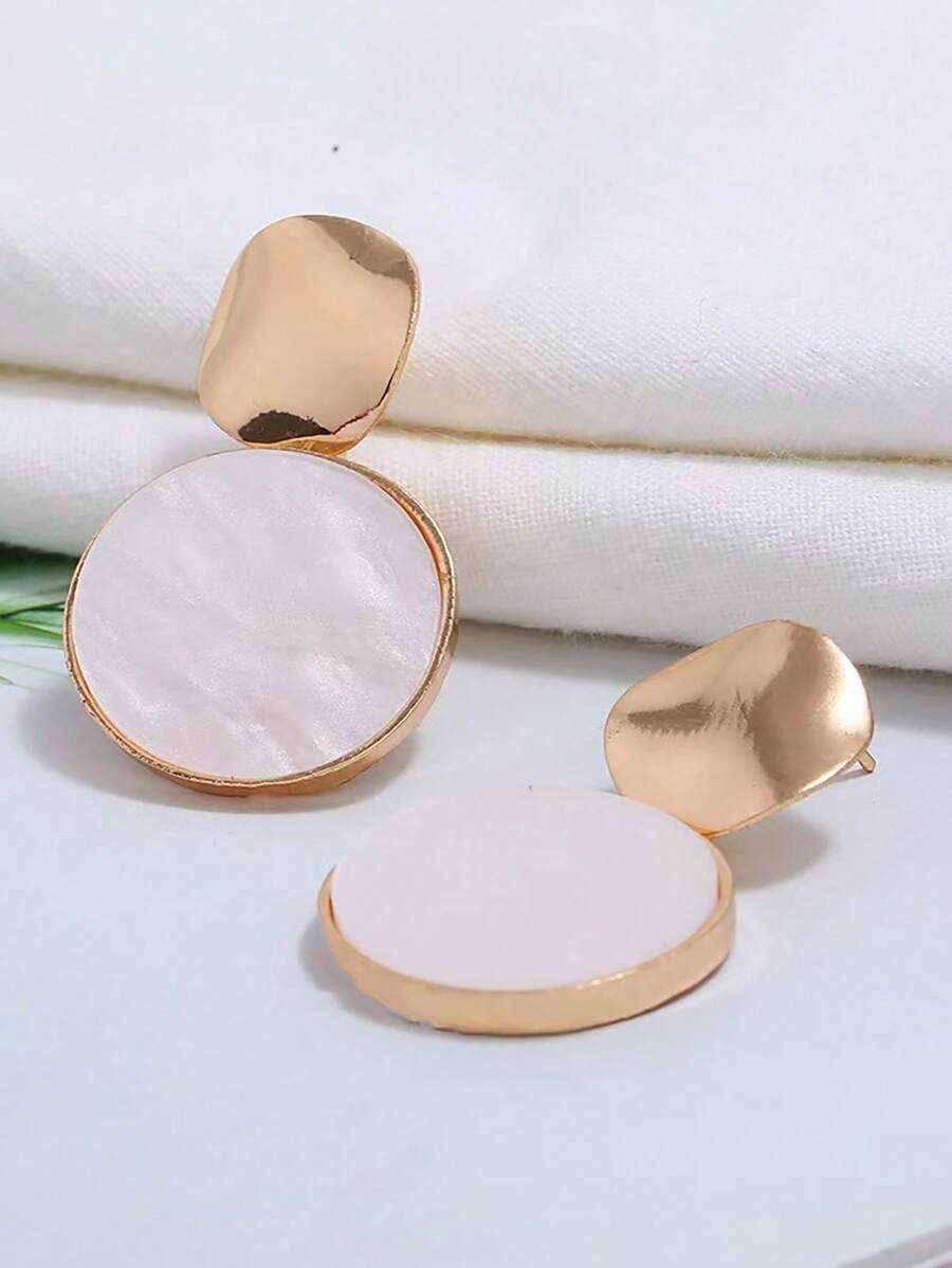 Brincos Concha Pontilhada Aura Vintage