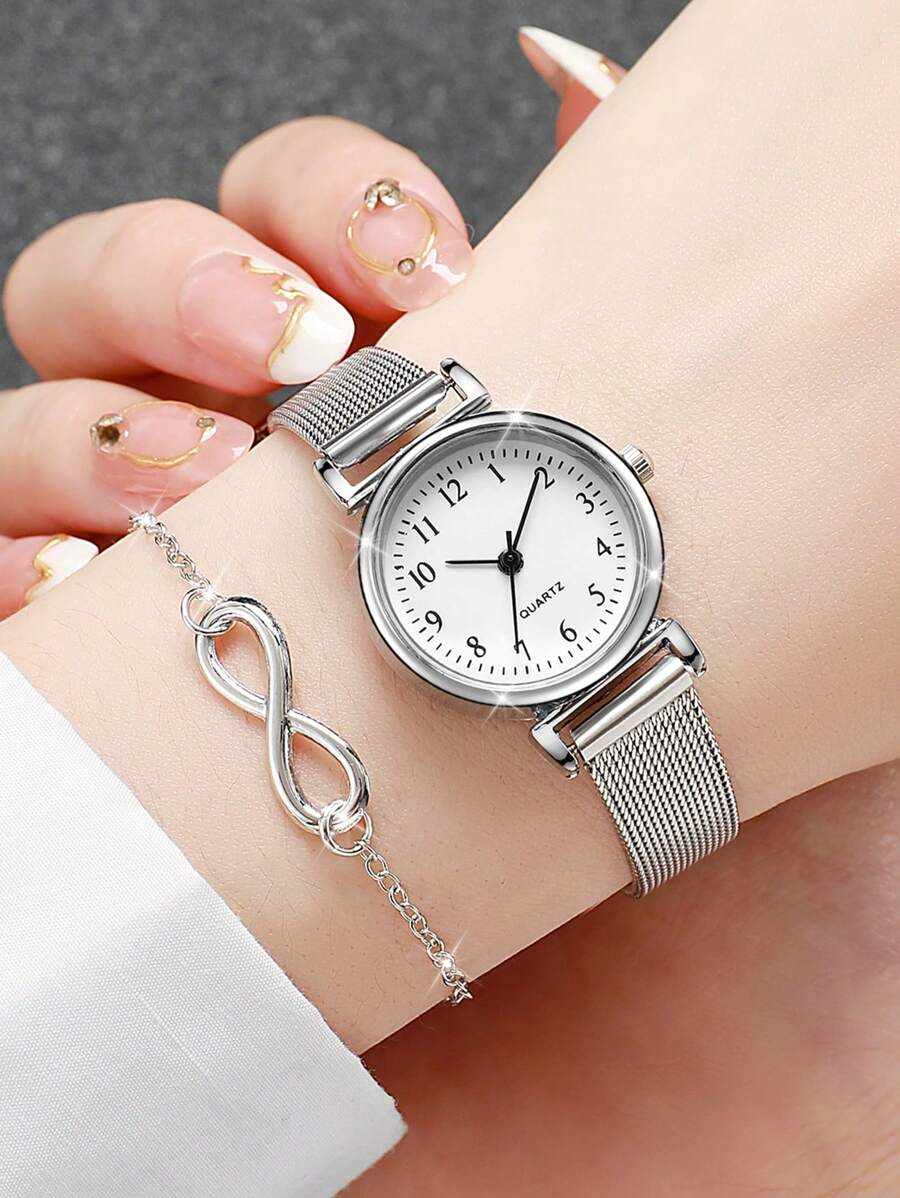 Relogio Infinity Silver Elegance – Relógio E Joias Minimalistas