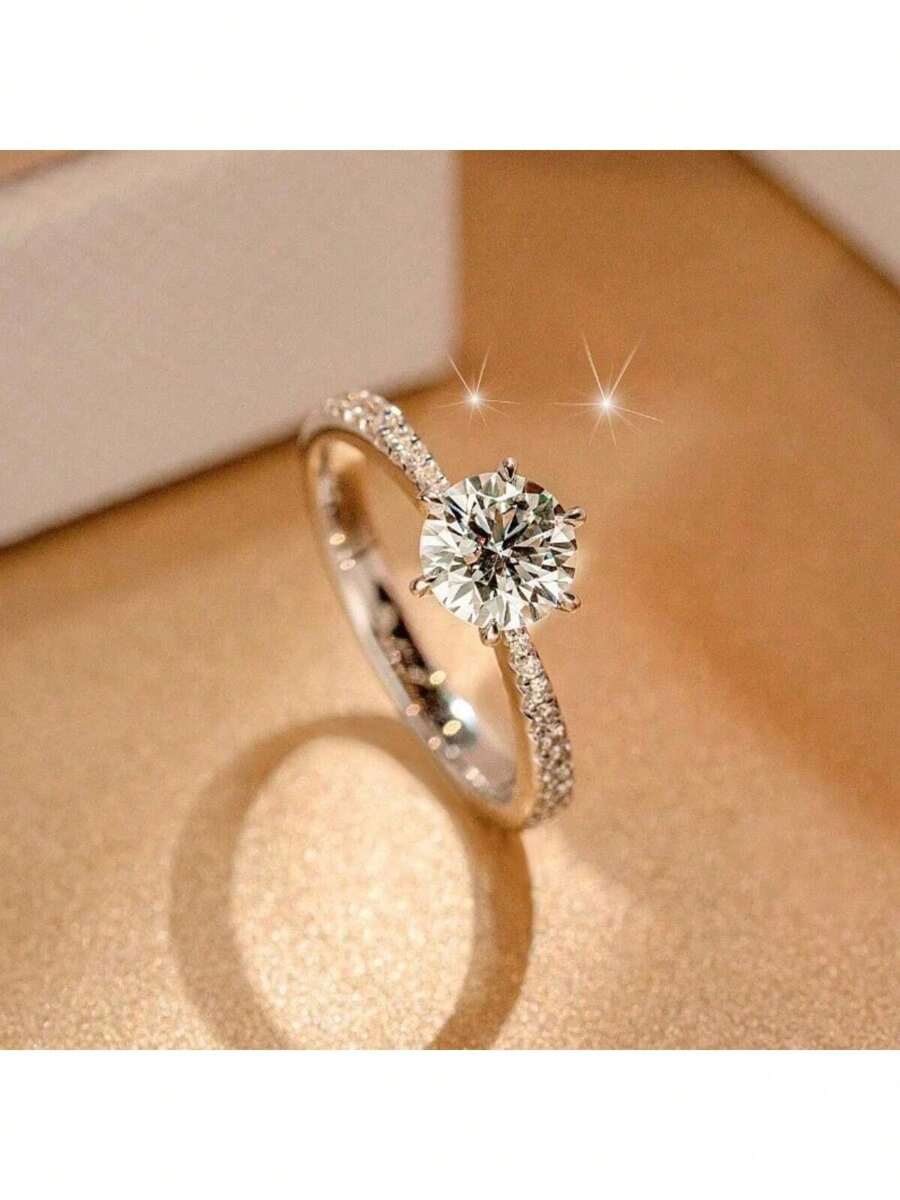 Anel Éternité Diamante Luxuoso