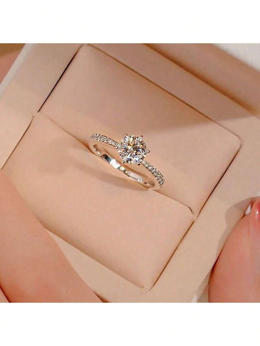 Anel Éternité Diamante Luxuoso